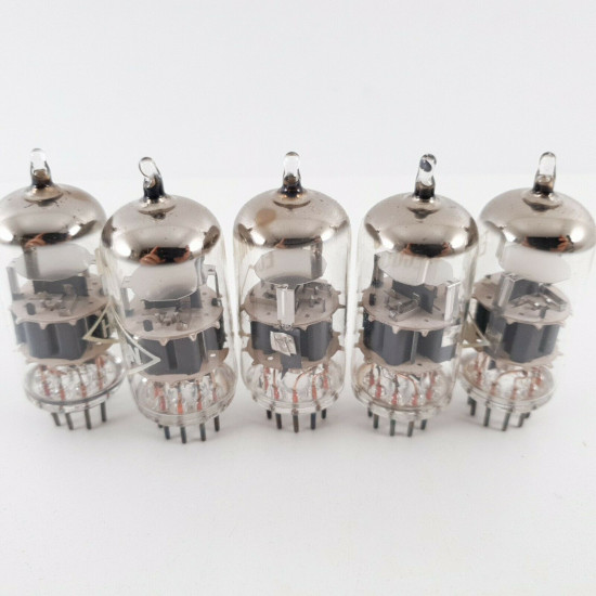 5 X ECC189 HALTRON TUBE. CRYOTREATRED. HALO GETTER. 1960s TUNGSRAM PROD. CT  ENA