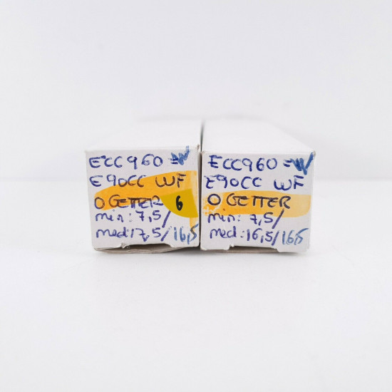 2 X ECC960 / E90CC WF TUBE. MATCHED PAIR. 6. CH52