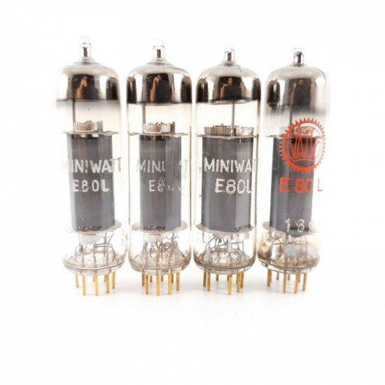 4 X E80L PHILIPS. 1960s. GOLD PIN. SQ SPECIAL QUALITY. MATCHED QUAD. CL  ENA