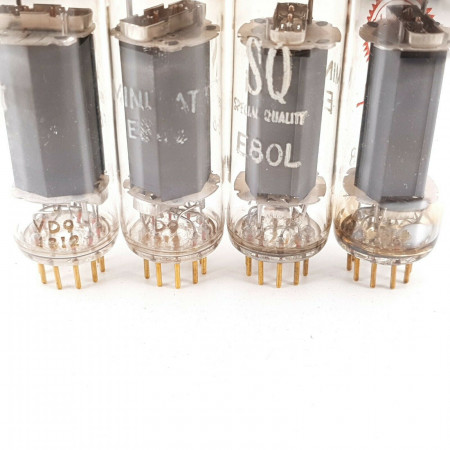 4 X E80L PHILIPS. 1960s. GOLD PIN. SQ SPECIAL QUALITY. MATCHED QUAD. CL  ENA