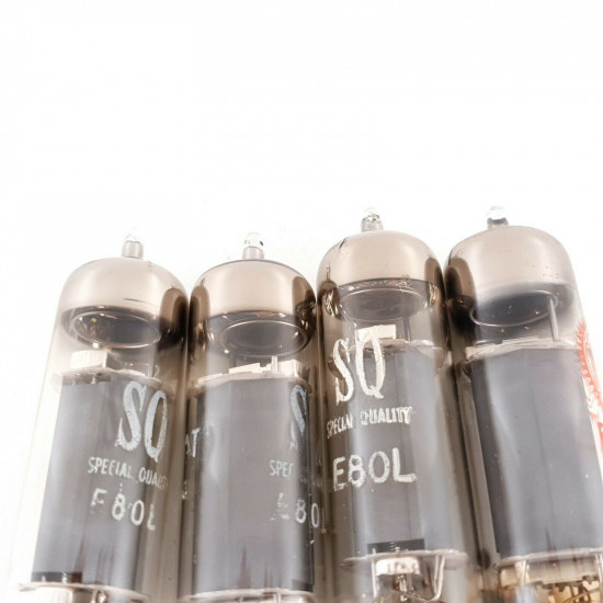 4 X E80L PHILIPS. 1960s. GOLD PIN. SQ SPECIAL QUALITY. MATCHED QUAD. CL  ENA