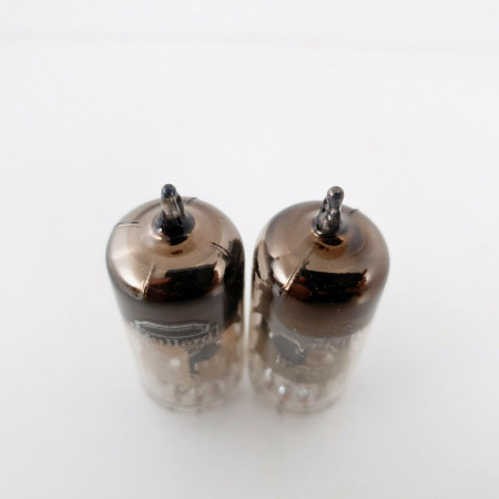 2 X ECC81 MULLARD TUBE. R-CODES. SMOOTH PLATES. 1960s PRODUCTION.  CI  ENA