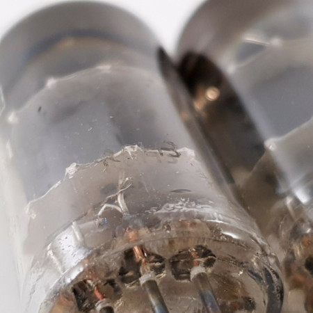 2 X ECC81 MULLARD TUBE. R-CODES. SMOOTH PLATES. 1960s PRODUCTION.  CI  ENA