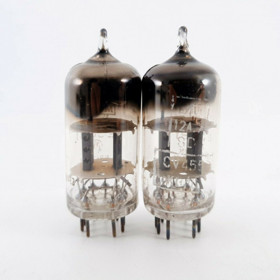 2 X ECC81 MULLARD TUBE. R-CODES. SMOOTH PLATES. 1960s PRODUCTION.  CI  ENA