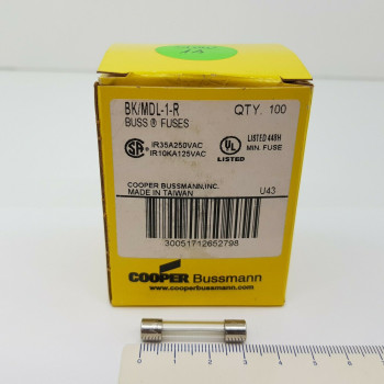 COOPER BUSSMANN SLOW FUSE 1A  250V FUSIBLE LENTO. 2PCS. C604CU80f040122