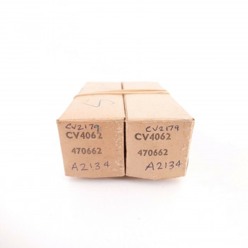 2 X CV4062 / A2134 MARCONI-OSRAM 1959' PROD. TUBE. BLACK PLATES. D-G. AB  ENA