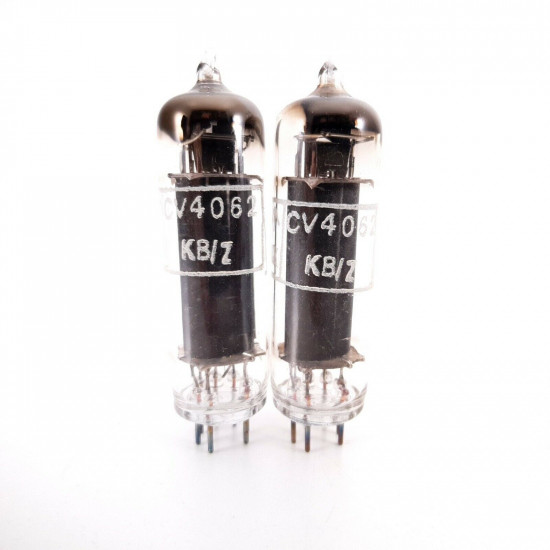2 X CV4062 / A2134 MARCONI-OSRAM 1959' PROD. TUBE. BLACK PLATES. D-G. AB  ENA