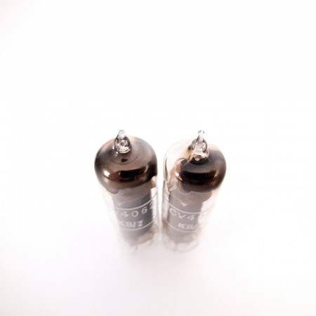 2 X CV4062 / A2134 MARCONI-OSRAM 1959' PROD. TUBE. BLACK PLATES. D-G. AB  ENA