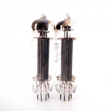 2 X CV4062 / A2134 MARCONI-OSRAM 1959' PROD. TUBE. BLACK PLATES. D-G. AB  ENA