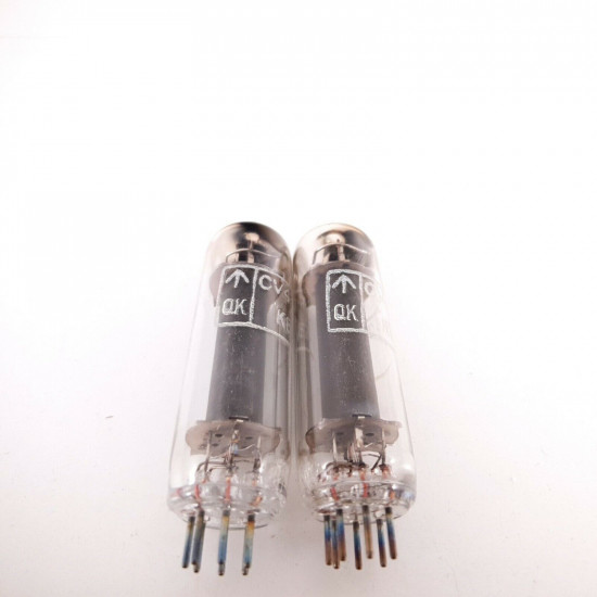 2 X CV4062 / A2134 MARCONI-OSRAM 1959' PROD. TUBE. BLACK PLATES. D-G. AB  ENA
