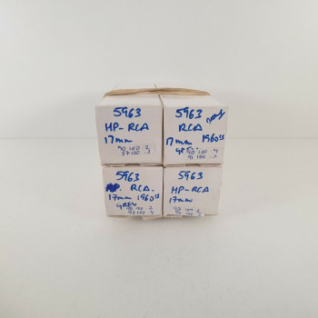 1 X 5963 RCA TUBE. 17MM GREY PLATES. 1960s PRODUCTION. MATCHED QUAD. AB  ENA
