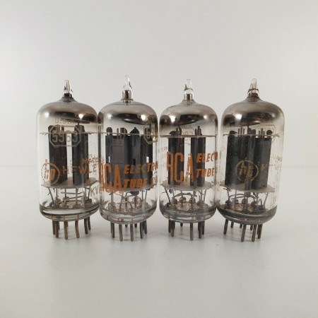 1 X 5963 RCA TUBE. 17MM GREY PLATES. 1960s PRODUCTION. MATCHED QUAD. AB  ENA