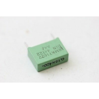 POLYESTER CAPACITOR 0,15uF 150K 400V 10% ROEDERSTEIN GMBH EROFILM 2PC CA377U500