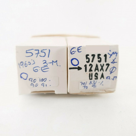 2 X JG 5751 TUBE. GE BRAND. GREY PLATES. 3 MICA. 1960s PRODUCTION. CJ  ENA