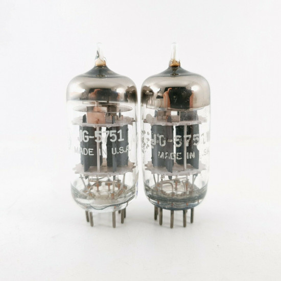 2 X JG 5751 TUBE. GE BRAND. GREY PLATES. 3 MICA. 1960s PRODUCTION. CJ  ENA