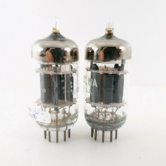 2 X JG 5751 TUBE. GE BRAND. GREY PLATES. 3 MICA. 1960s PRODUCTION. CJ  ENA