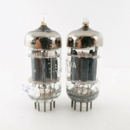 2 X JG 5751 TUBE. GE BRAND. GREY PLATES. 3 MICA. 1960s PRODUCTION. CJ  ENA