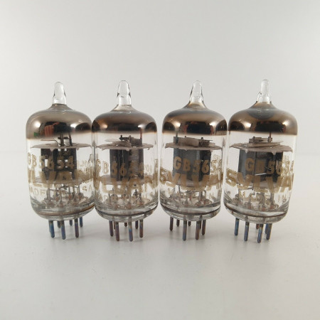 4 X GB 5654 SYLVANIA TUBE. GOLD BRAND. BLACK PLATES. NOS / NIB.  AB  ENA