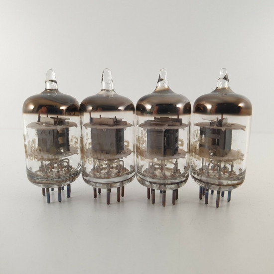 4 X GB 5654 SYLVANIA TUBE. GOLD BRAND. BLACK PLATES. NOS / NIB.  AB  ENA