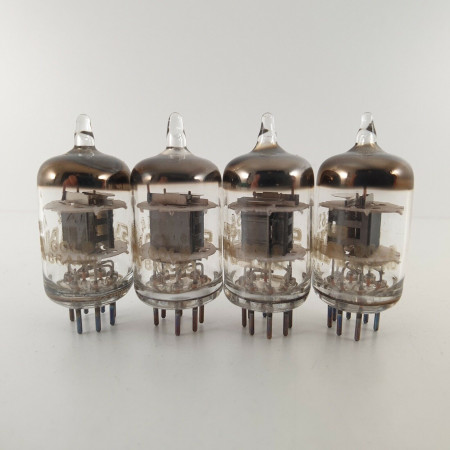 4 X GB 5654 SYLVANIA TUBE. GOLD BRAND. BLACK PLATES. NOS / NIB.  AB  ENA