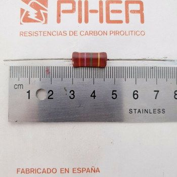 1 X 1W 2,7M 2.7M 2M7 5% 1970s VINTAGE PIHER RESISTOR. NOS. C1830U250F040221