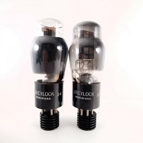 2 X 6Y6G RCA TUBE. GREYLOCK BRANDED. BLACK PLATES. SMOKED GLASS NOS/NIB. AB  ENA