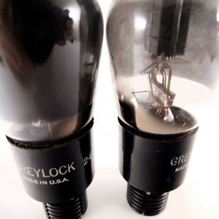 2 X 6Y6G RCA TUBE. GREYLOCK BRANDED. BLACK PLATES. SMOKED GLASS NOS/NIB. AB  ENA
