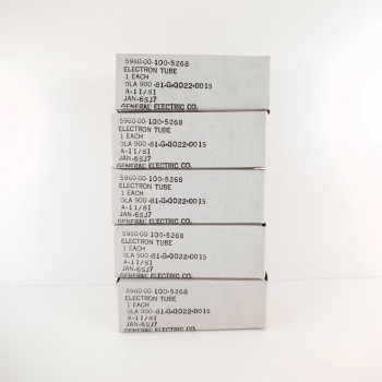 5 X JAN 6SJ7 GE TUBE. 1981' PRODUCTION. NOS/NIB. AB  ENA 2
