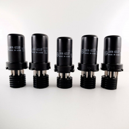 5 X JAN 6SJ7 GE TUBE. 1981' PRODUCTION. NOS/NIB. AB  ENA