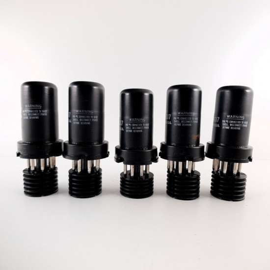 5 X JAN 6SJ7 GE TUBE. 1981' PRODUCTION. NOS/NIB. AB  ENA