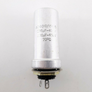 16uF + 16uF 450V PHILPS ELECTROLYTIC CAPACITOR. 25X55MM. CQ  ENA 2