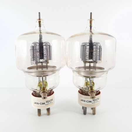 2 X JAN CIM 304TH / VT254 EIMAC TUBE. 1950s PRODUCTION. CW  ENA