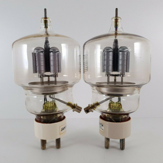 2 X JAN CIM 304TH / VT254 EIMAC TUBE. 1950s PRODUCTION. CW  ENA