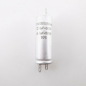 8uF + 8uF 500V PHILIPS ELECTROLYTIC CAPACITOR. 18X49MM. CQ  ENA 2