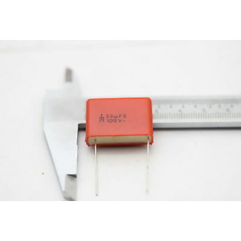 POLYESTER CAPACITOR R 3.3uF 100V 5% NOS (NEW OLD STOCK) 1PC CA83U500F101016
