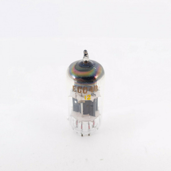 1 X ECC40 TUNGSRAM TUBE. COPPER RODS. SOLID GETTER. 1950s PRODUCTION. CQ  ENA