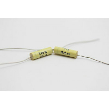 POLYESTER CAPACITOR PSN 1820pF 63V 1.25% NOS (New Old Stock) 2PC. CA25U24F110815