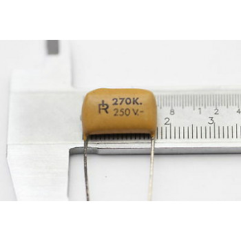 POLYESTER CAPACITOR 270nF 250V NOS (New Old Stock) 5PC. CA76U150F041016