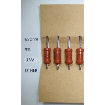 RESISTOR CARBON FILM. 1W 68R 68Ohm 5% *4 PC* NEW+