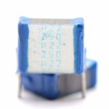 POLYESTER CAPACITOR 0.22uF 250V PCB NOS (NEW OLD STOCK) 1PC. CA346U10F270717