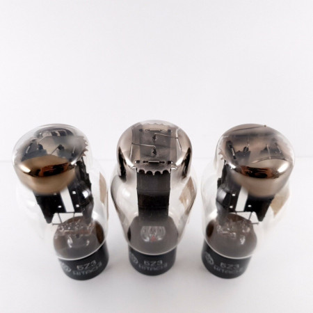 3 X 5Z3 / CV1861 HITACHI TUBE. BLACK PLATES. 1960s PROD. MATCHED TRIO. AL  ENA