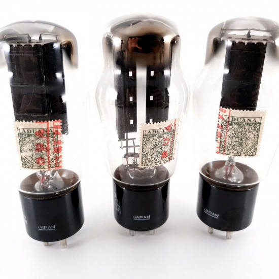 3 X 5Z3 / CV1861 HITACHI TUBE. BLACK PLATES. 1960s PROD. MATCHED TRIO. AL  ENA