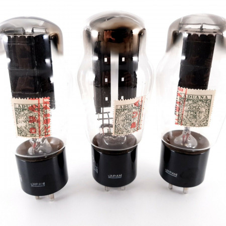 3 X 5Z3 / CV1861 HITACHI TUBE. BLACK PLATES. 1960s PROD. MATCHED TRIO. AL  ENA