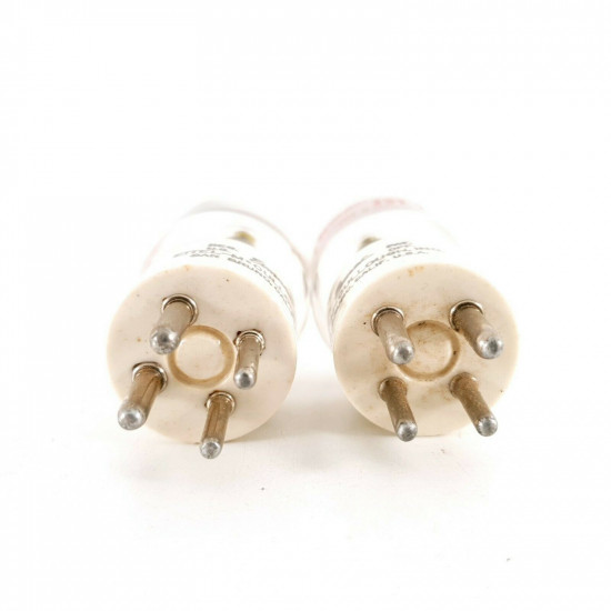 2 X 25T TUBE. EIMAC BRAND. GREY PLATES. CERAMIC BASE. PAIR. CC  ENA