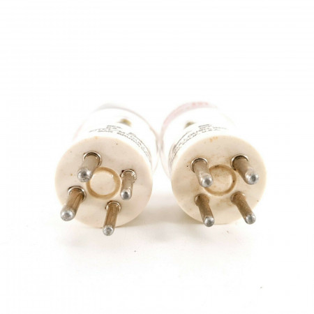 2 X 25T TUBE. EIMAC BRAND. GREY PLATES. CERAMIC BASE. PAIR. CC  ENA