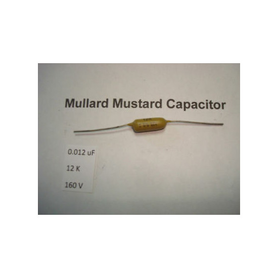 MULLARD MUSTARD CAPACITOR. 0.012uF 12K 160V 10% *1PC* HIFI. RC1