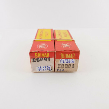 2 X ECC81 BRIMAR TUBE. RSD PRODUCTION. SMOOTH PLATES. CY  ENA