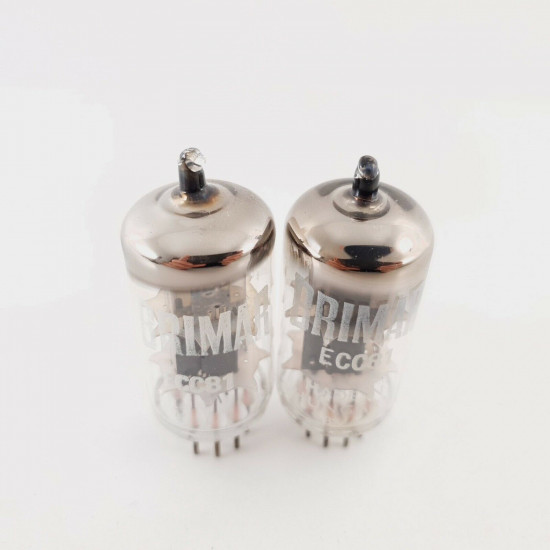 2 X ECC81 BRIMAR TUBE. RSD PRODUCTION. SMOOTH PLATES. CY  ENA