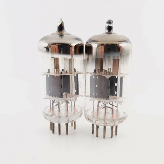 2 X ECC81 BRIMAR TUBE. RSD PRODUCTION. SMOOTH PLATES. CY  ENA