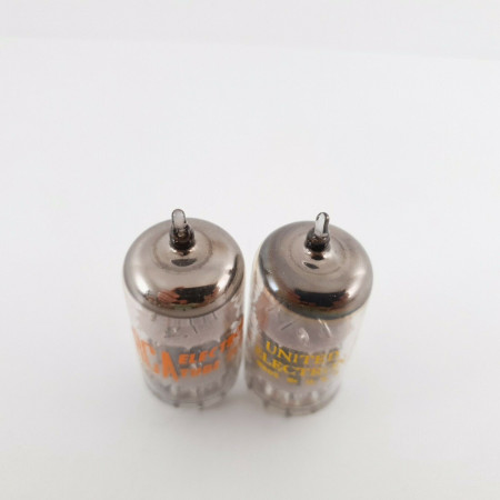 2 X 5814 TUBE. RCA / UNITED BRANDED. BLACK PLATES.1960s-70s PROD. CU  ENA
